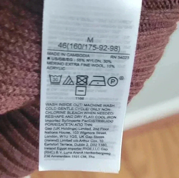 NWT GAP Size M Merino Wool Blend Cardigan - Picture 4 of 5